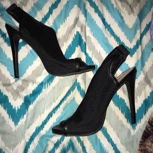 Mesh Black Heels
